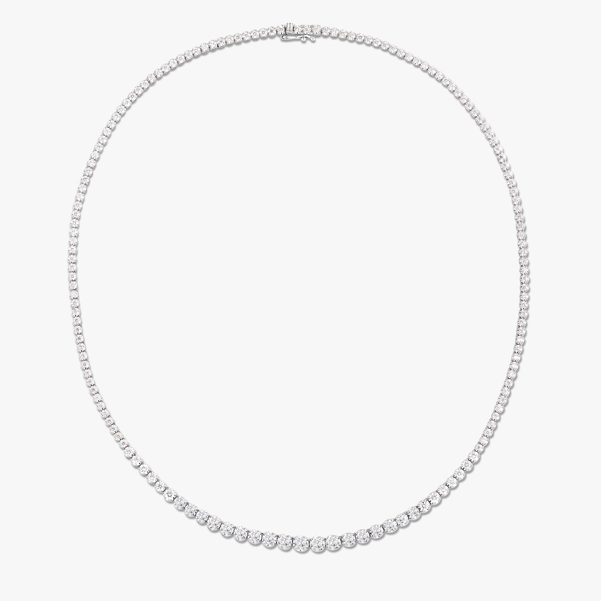 Poppy Illusion Set Diamond Tennis Necklace 5 ctw