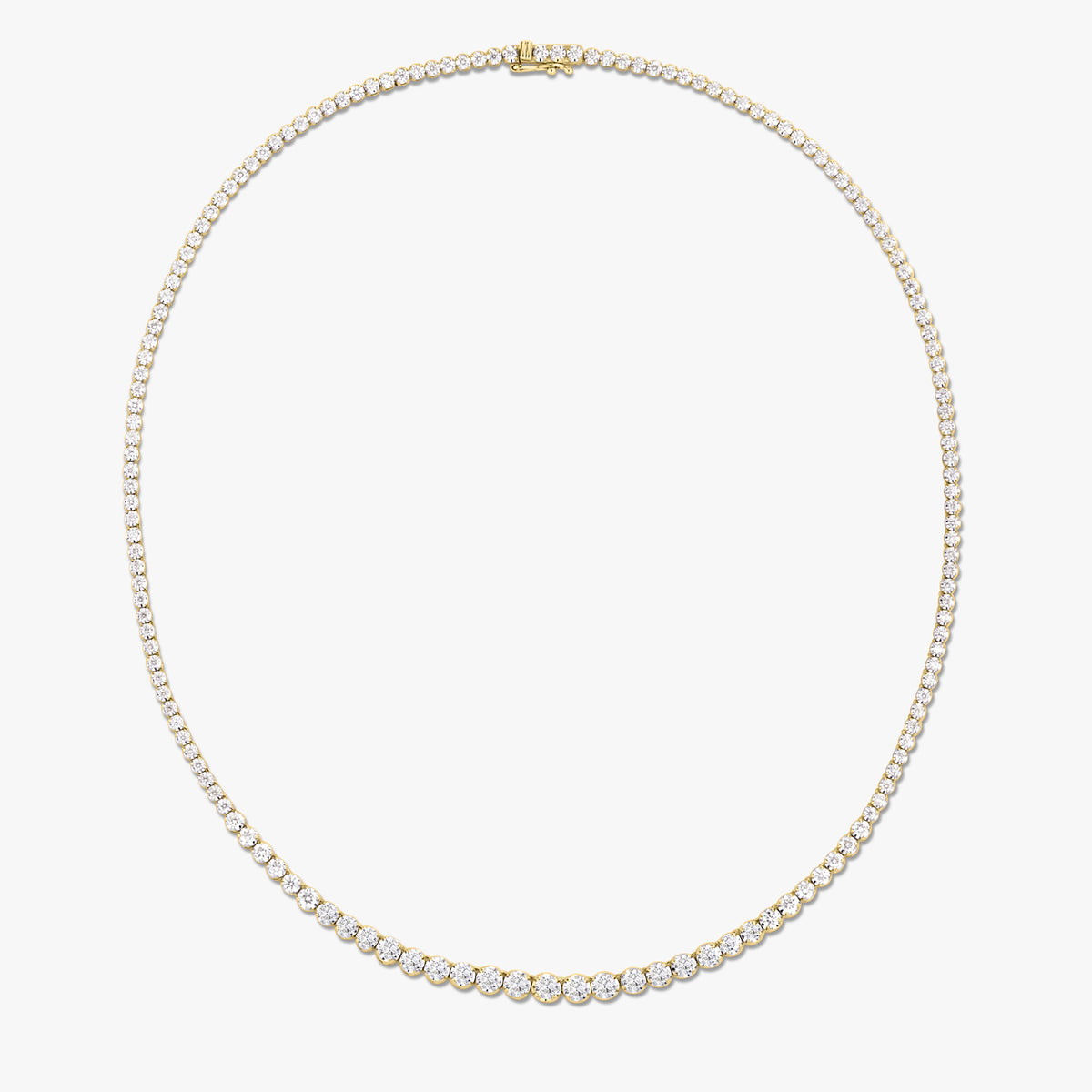 Poppy Illusion Set Diamond Tennis Necklace 5 ctw