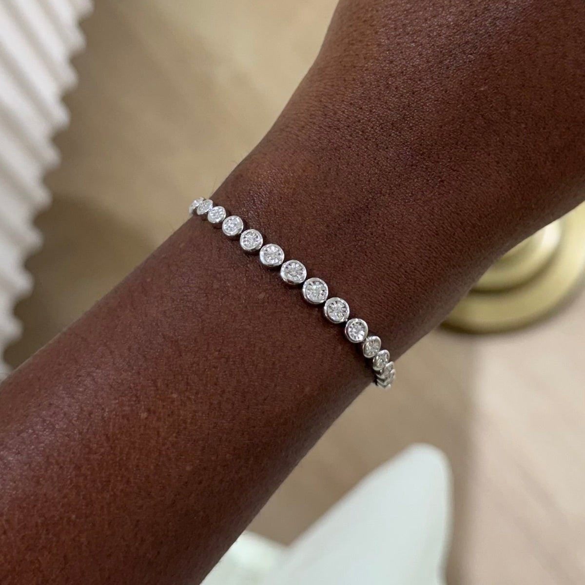 Poppy Bezel Set Diamond Bolo Bracelet 0.25 ctw
