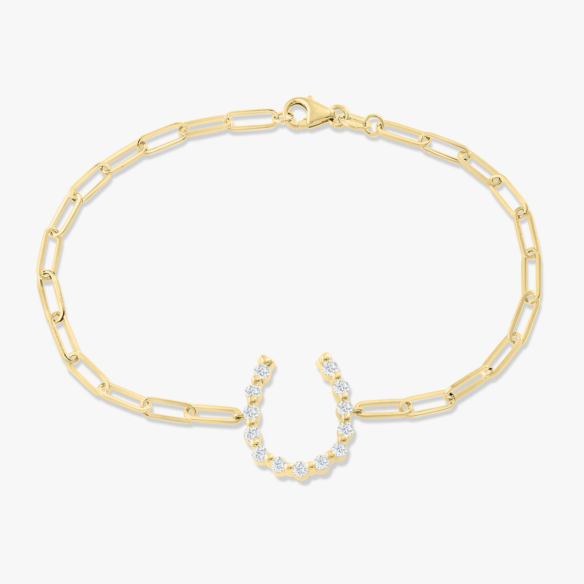 Little Posie Charlie Cloud® Floating Diamond Horseshoe Bracelet 0.45 ctw