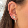 Posie Charlie Cloud® Diamond Huggie Earrings 0.48 ctw, Paloma Butterfly Diamond Stud Earrings