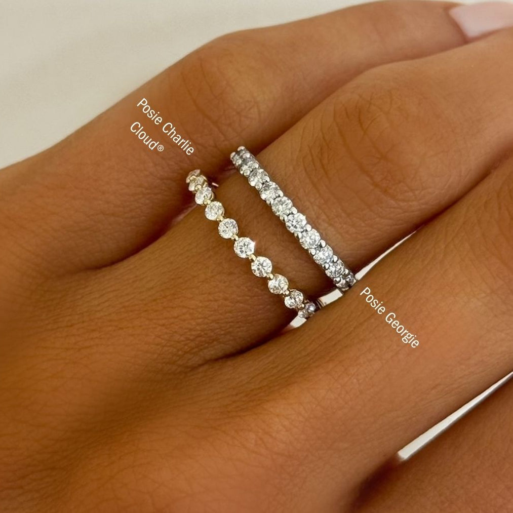 YG Posie Charlie Cloud®  and WG Posie Georgie band straight 