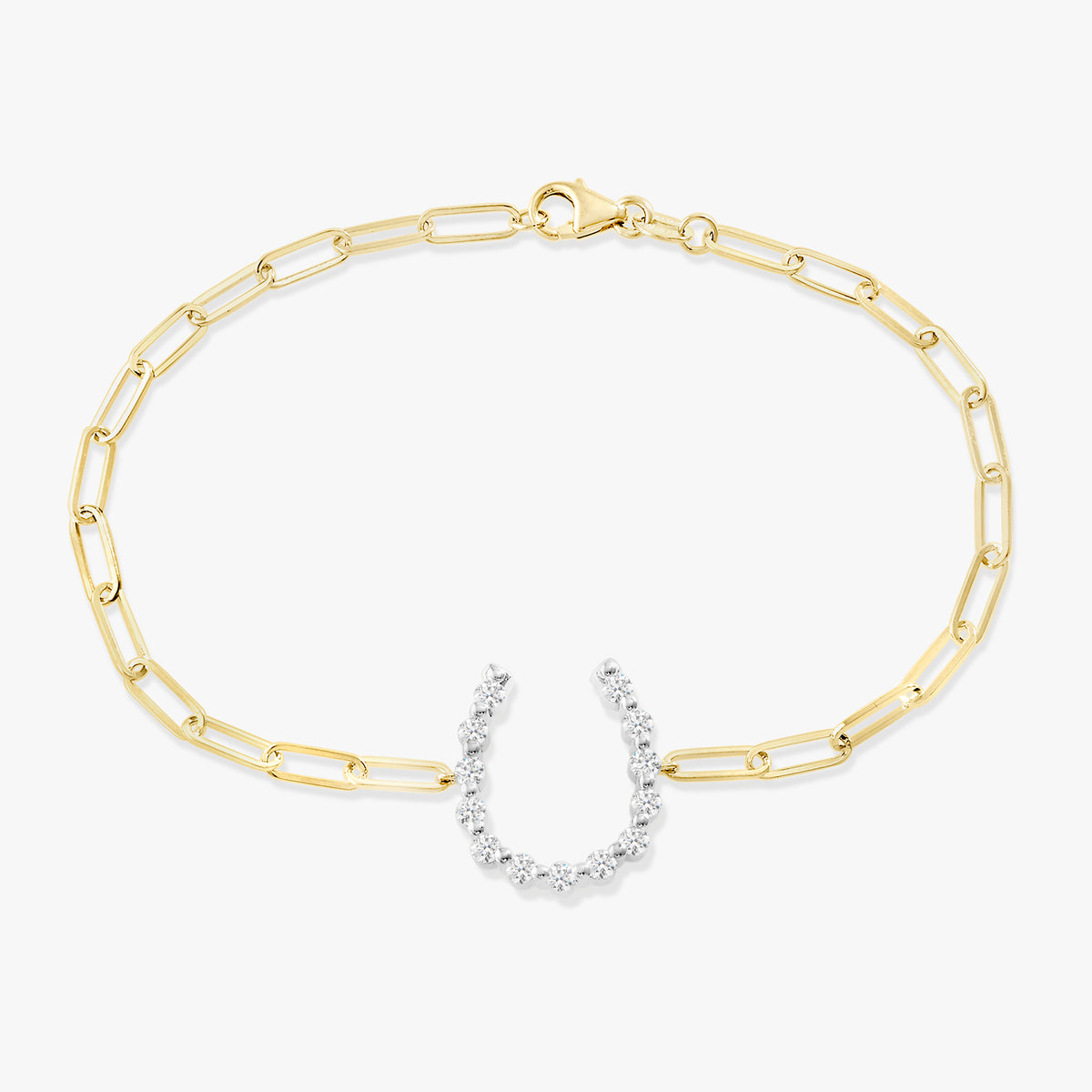 Little Posie Charlie Cloud® Floating Diamond Horseshoe Bracelet 0.45 ctw