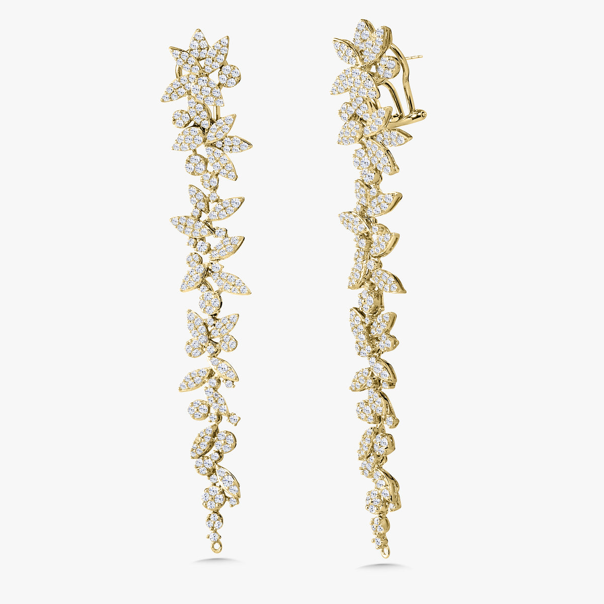 Princess Bride Diamond Two-Way Flower Drop Earrings 4.78 ctw