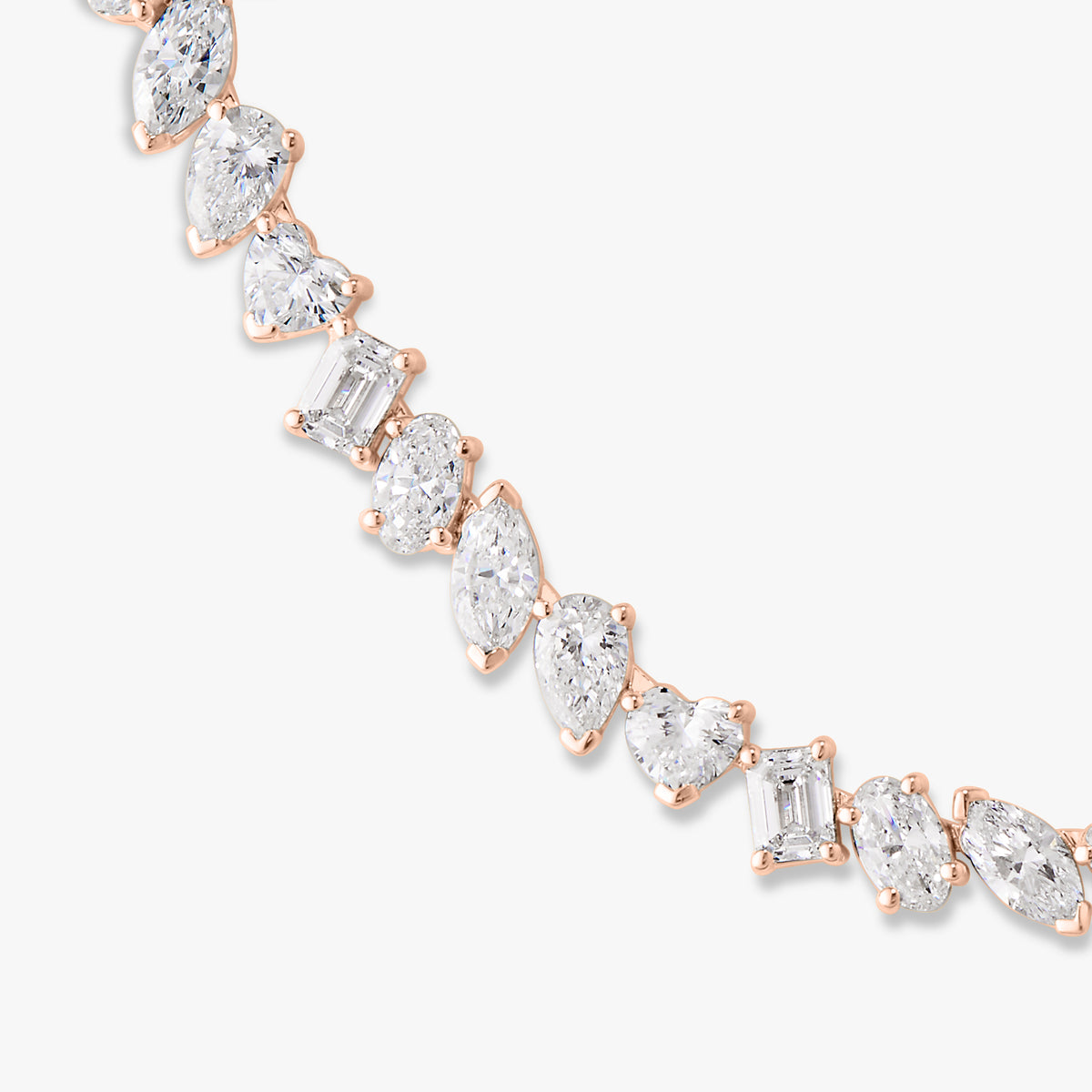 Pruitt Multi Mixed Shape Diamond Tennis Necklace