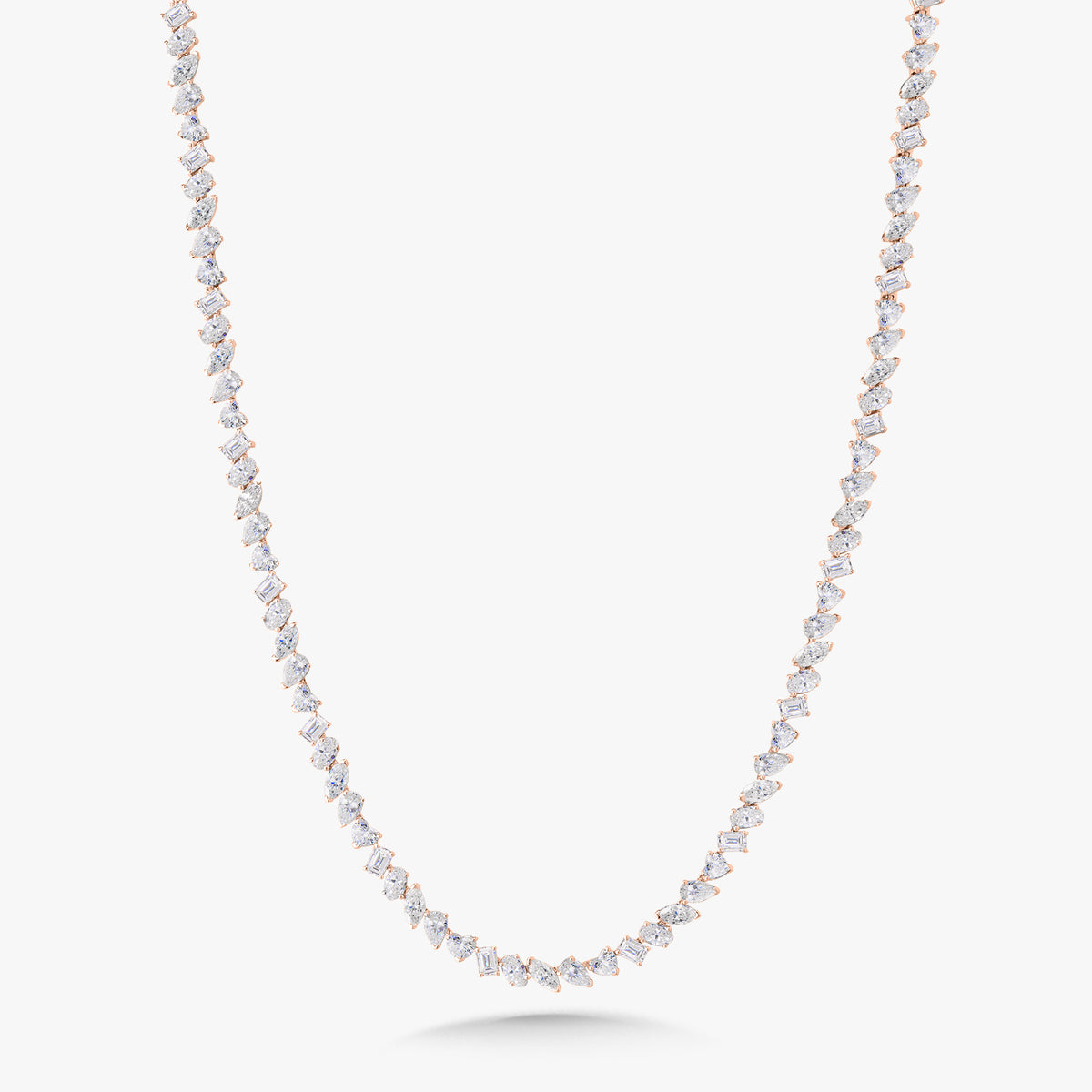 Pruitt Multi Mixed Shape Diamond Tennis Necklace