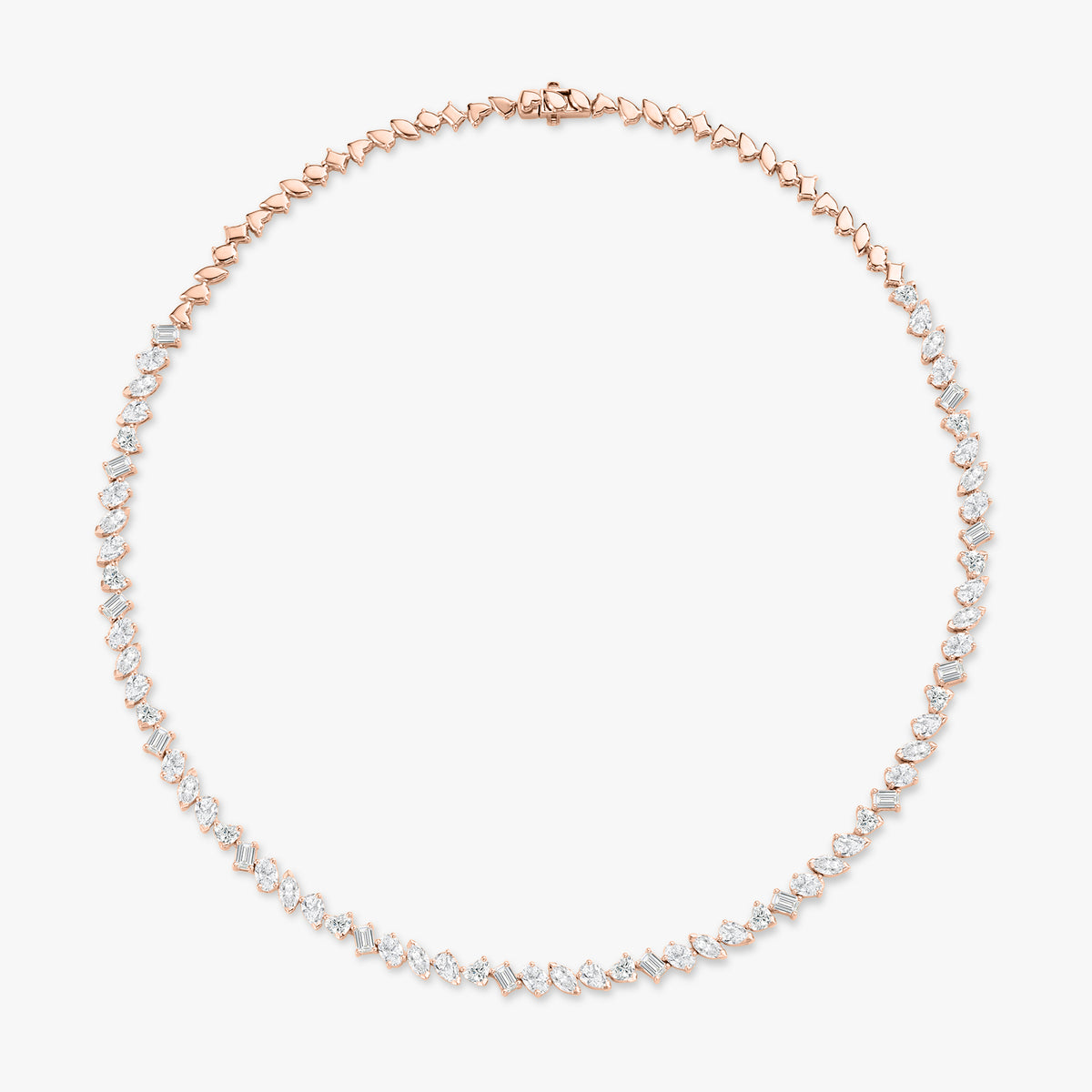 Pruitt Multi Mixed Shape Diamond Tennis Necklace