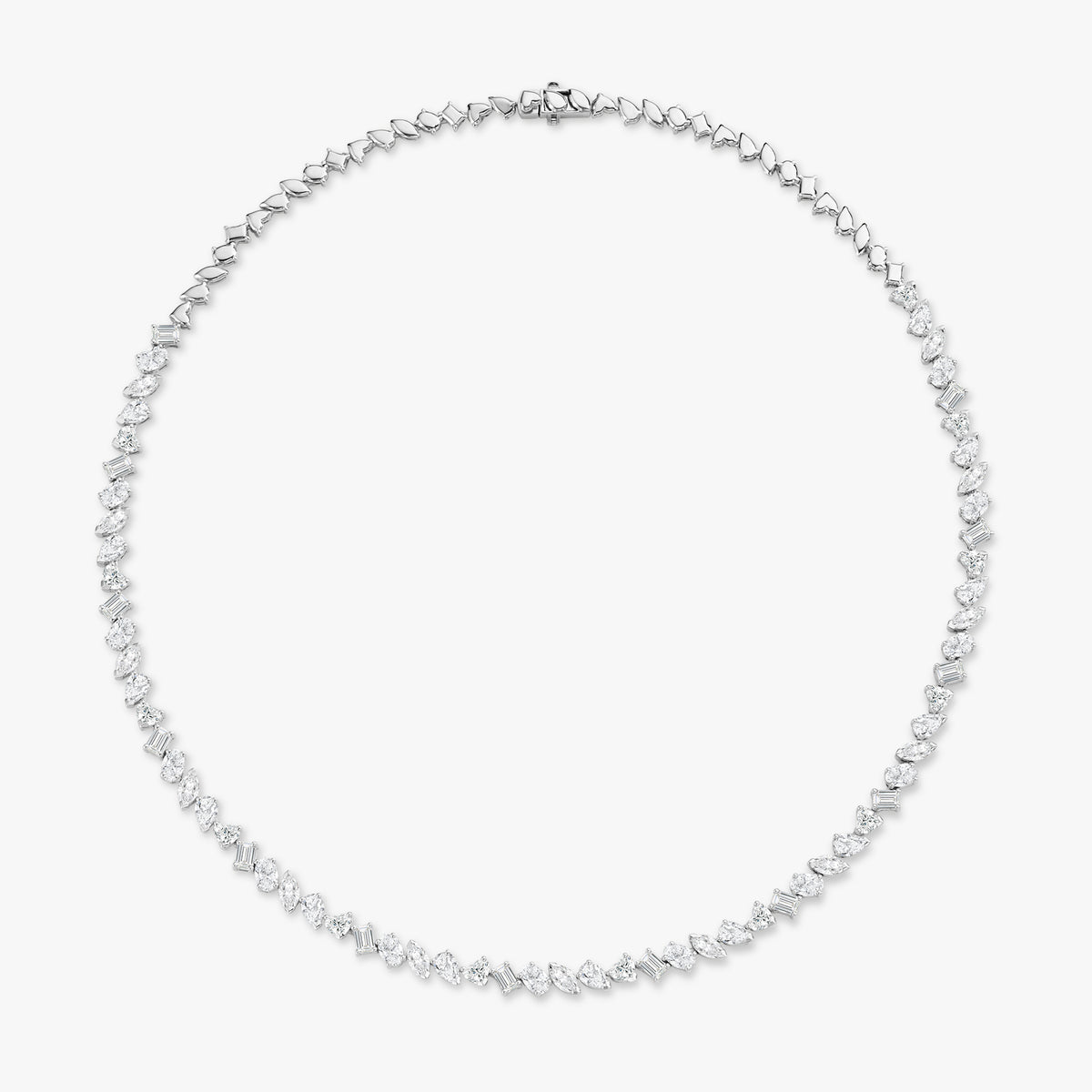 Pruitt Multi Mixed Shape Diamond Tennis Necklace