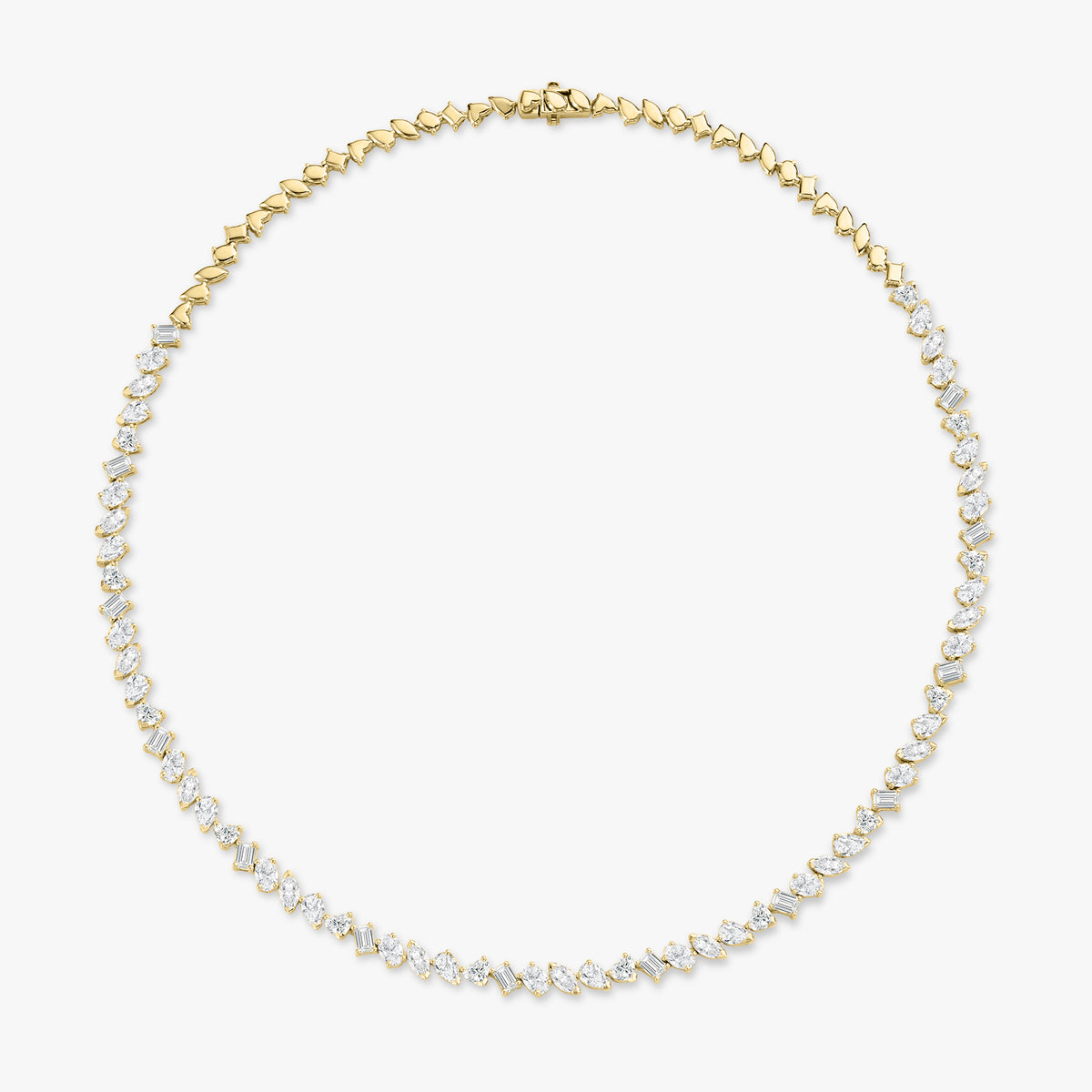 Pruitt Multi Mixed Shape Diamond Tennis Necklace