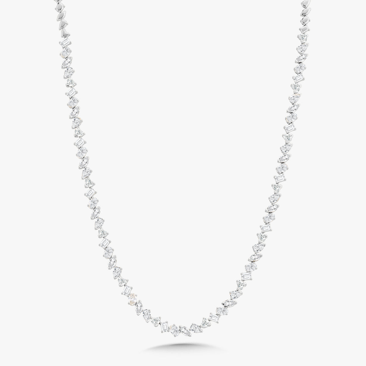 Pruitt Multi Mixed Shape Diamond Tennis Necklace