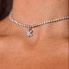 Puffy Bubble Initial Pave Diamond Charm