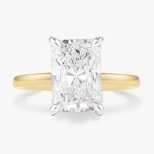 3.10ct Radiant Cut Lab Grown Diamond in a Solitaire