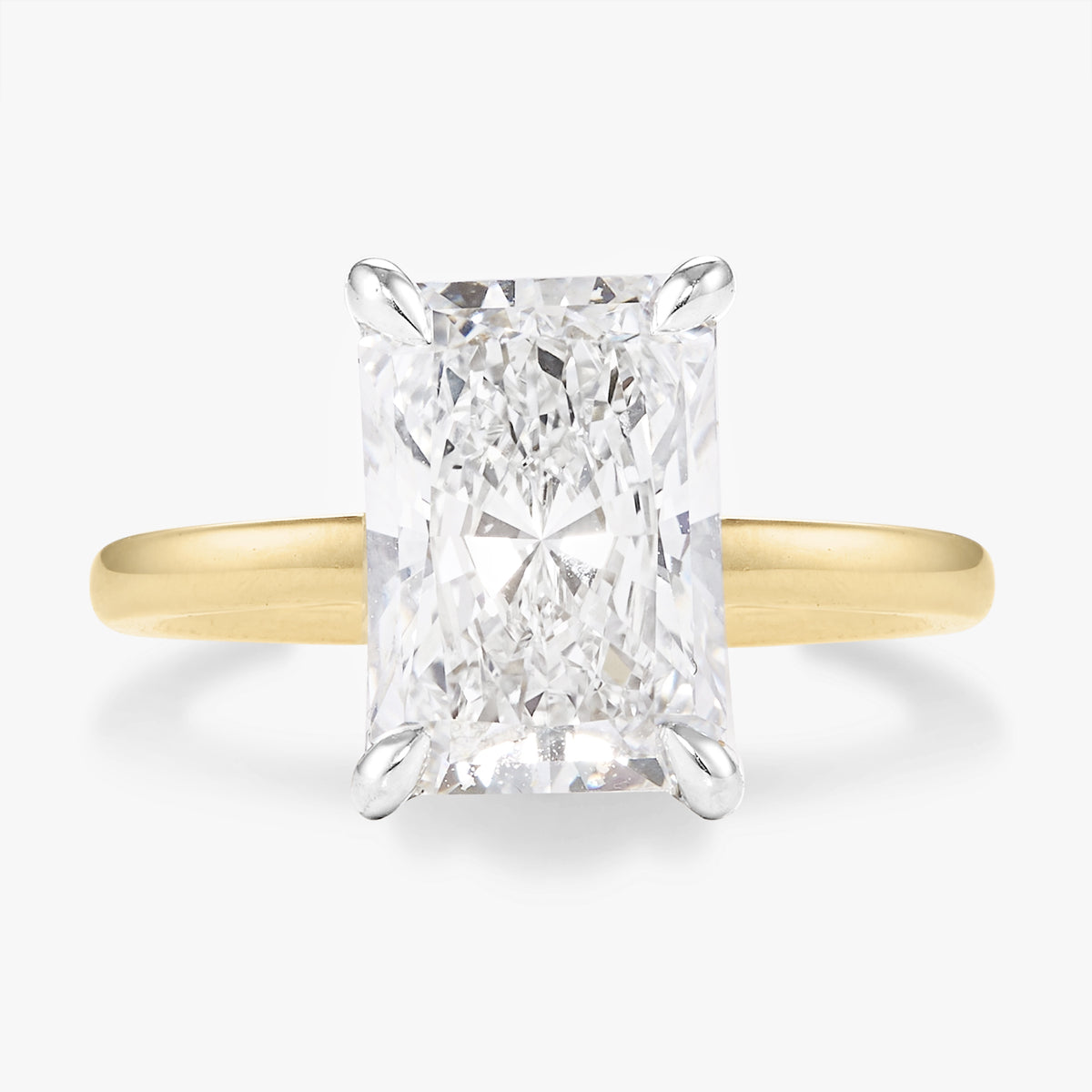 3.10ct Radiant Cut Lab Grown Diamond Solitaire in a Solitaire