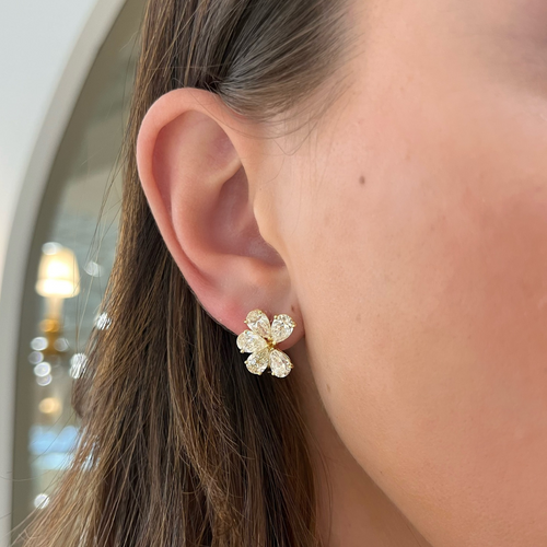 Auden Diamond Flower Cluster Earrings 5.80 ctw