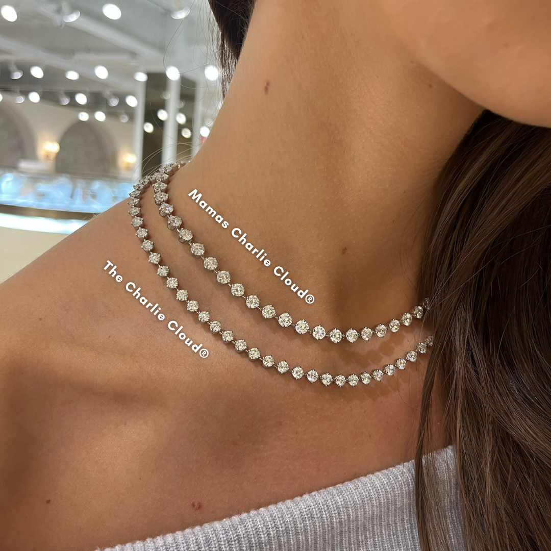 Mamas Charlie Cloud® Diamond Tennis Necklace 25.25 ctw