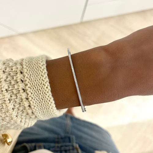 Classic Single Row Bangle Bracelet