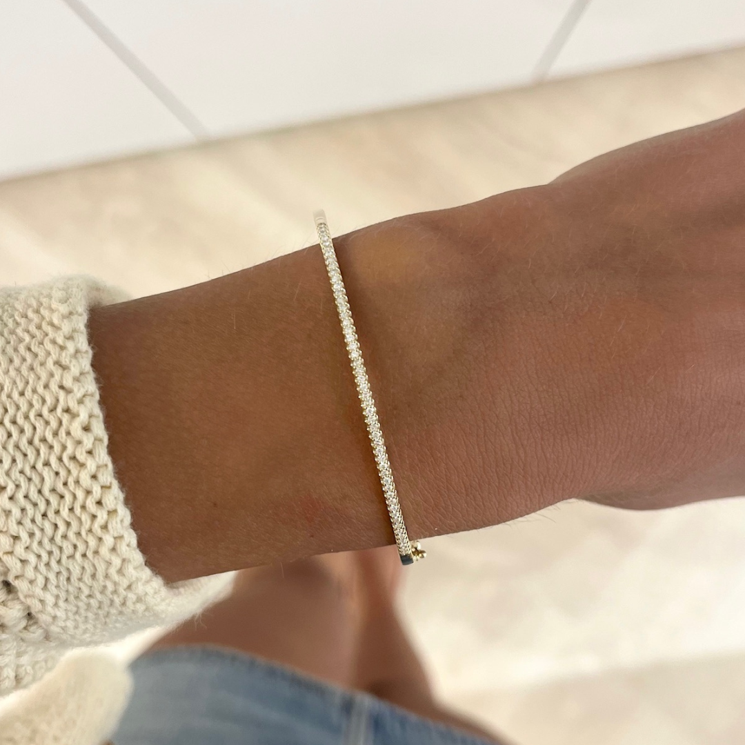 Classic Single Row Bangle Bracelet