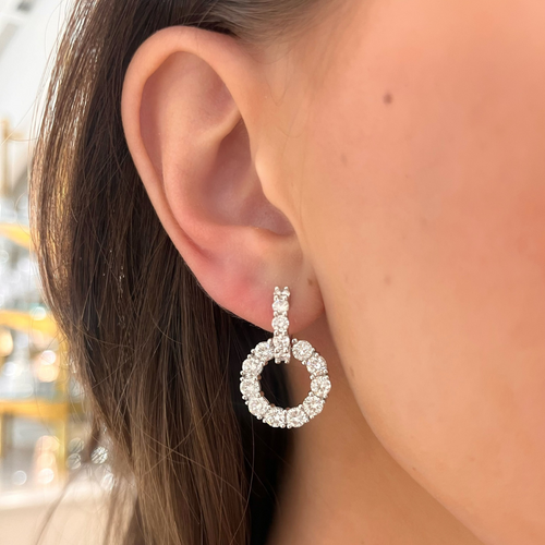 Delphine Diamond Drop Earrings 5.30 ctw