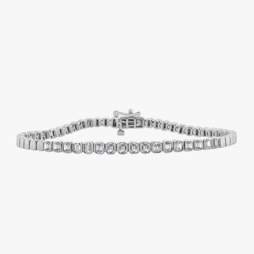 Gatz Emerald Cut Bezel Tennis Bracelet 1.64 ctw