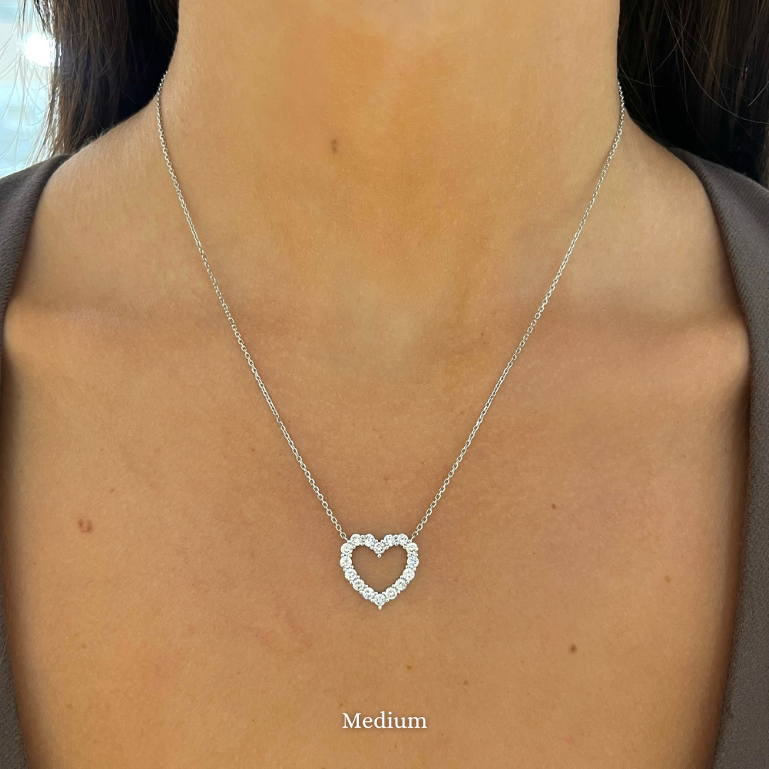 Georgie Diamond Heart Necklaces