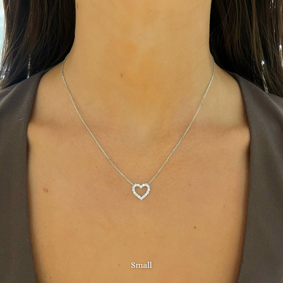 Georgie Diamond Heart Necklaces