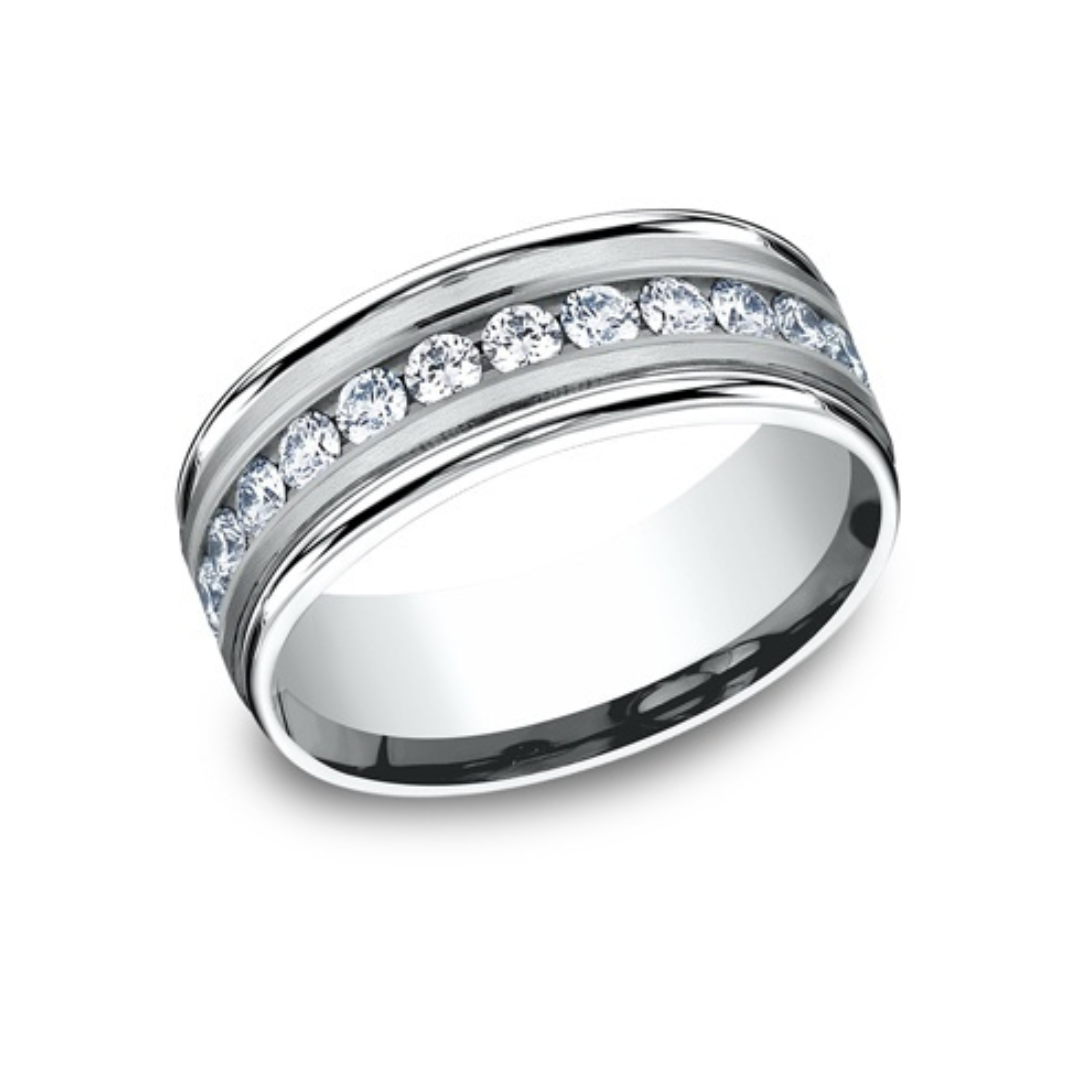 Channel Set Band Channel Set Diamond Wedding Band 8mm – RW Fine Jewelry