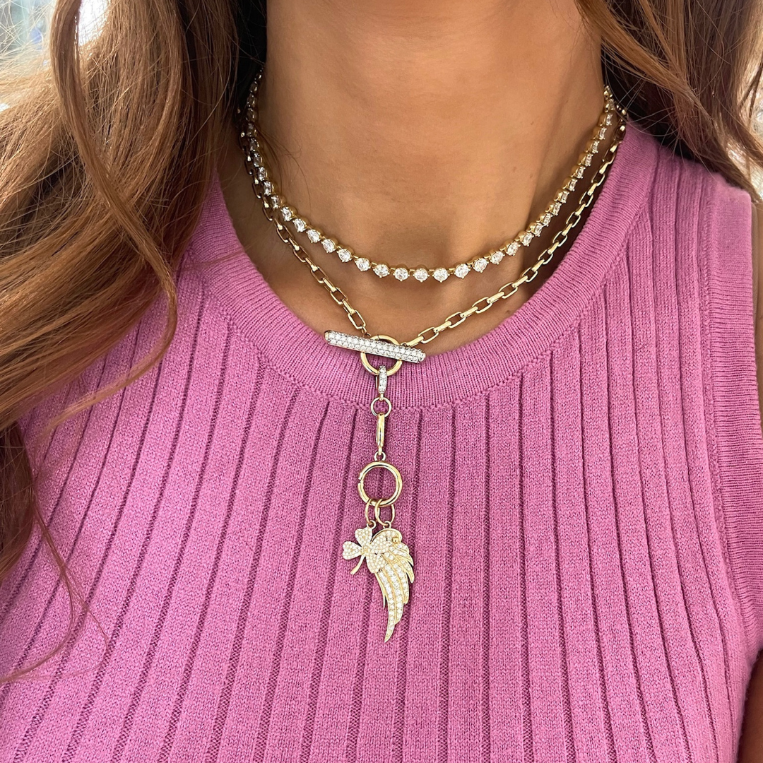 Angel Wing Diamond Charm