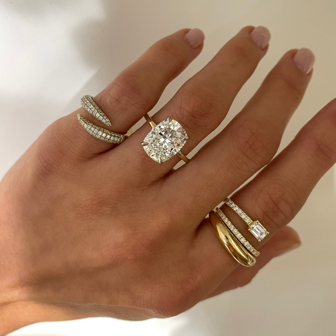 Anine Emerald Cut Wrap Ring