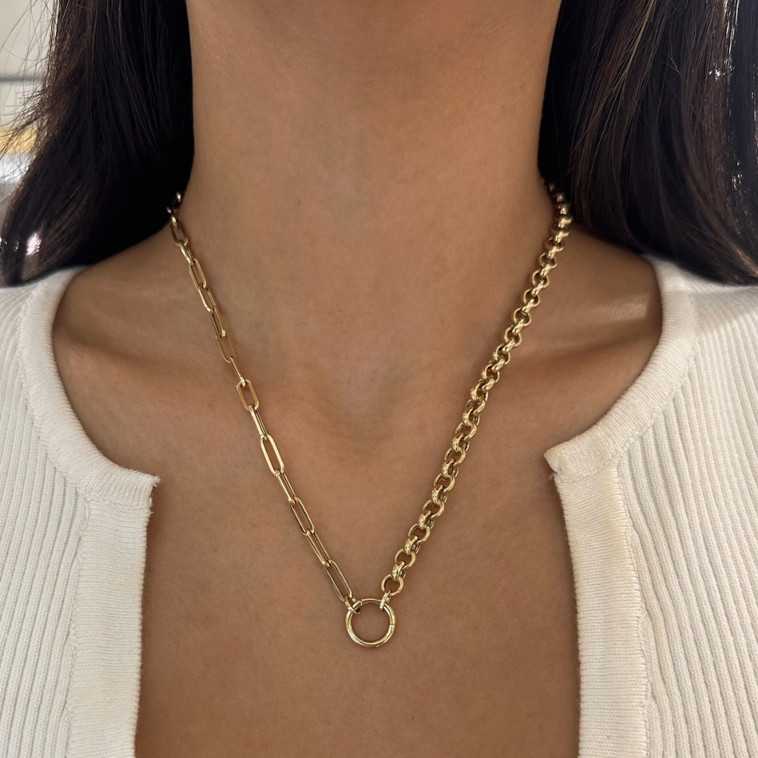 Double Paperclip And Rope Chain Best of Both Rolo and Paperclip Chain with Openable Clasp – RWFJ