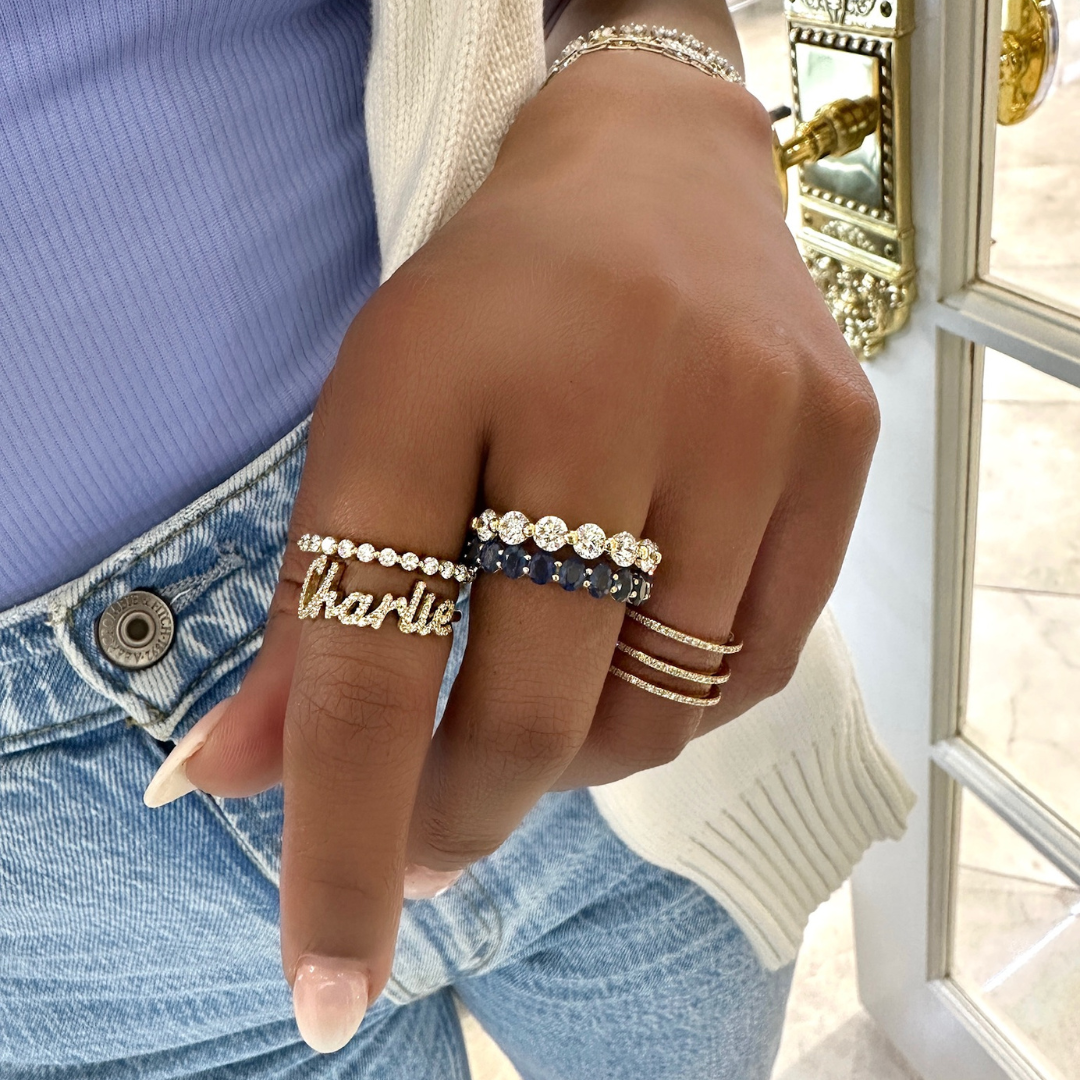 Custom Diamond Script Name Ring RW Fine Jewelry