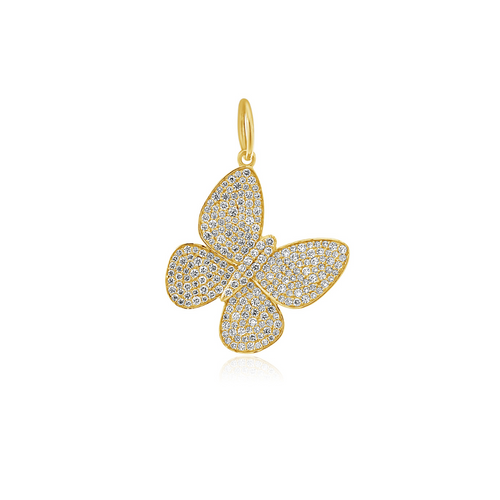 Pave Diamond Butterfly Charm