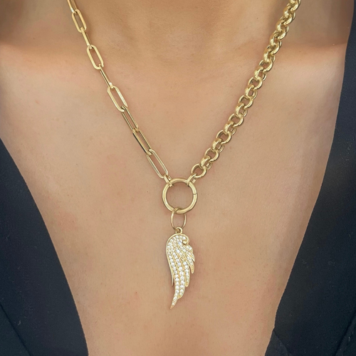 Angel Wing Diamond Charm