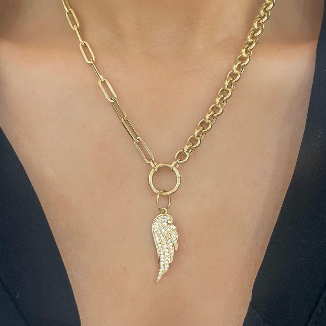 Angel Wing Diamond Charm