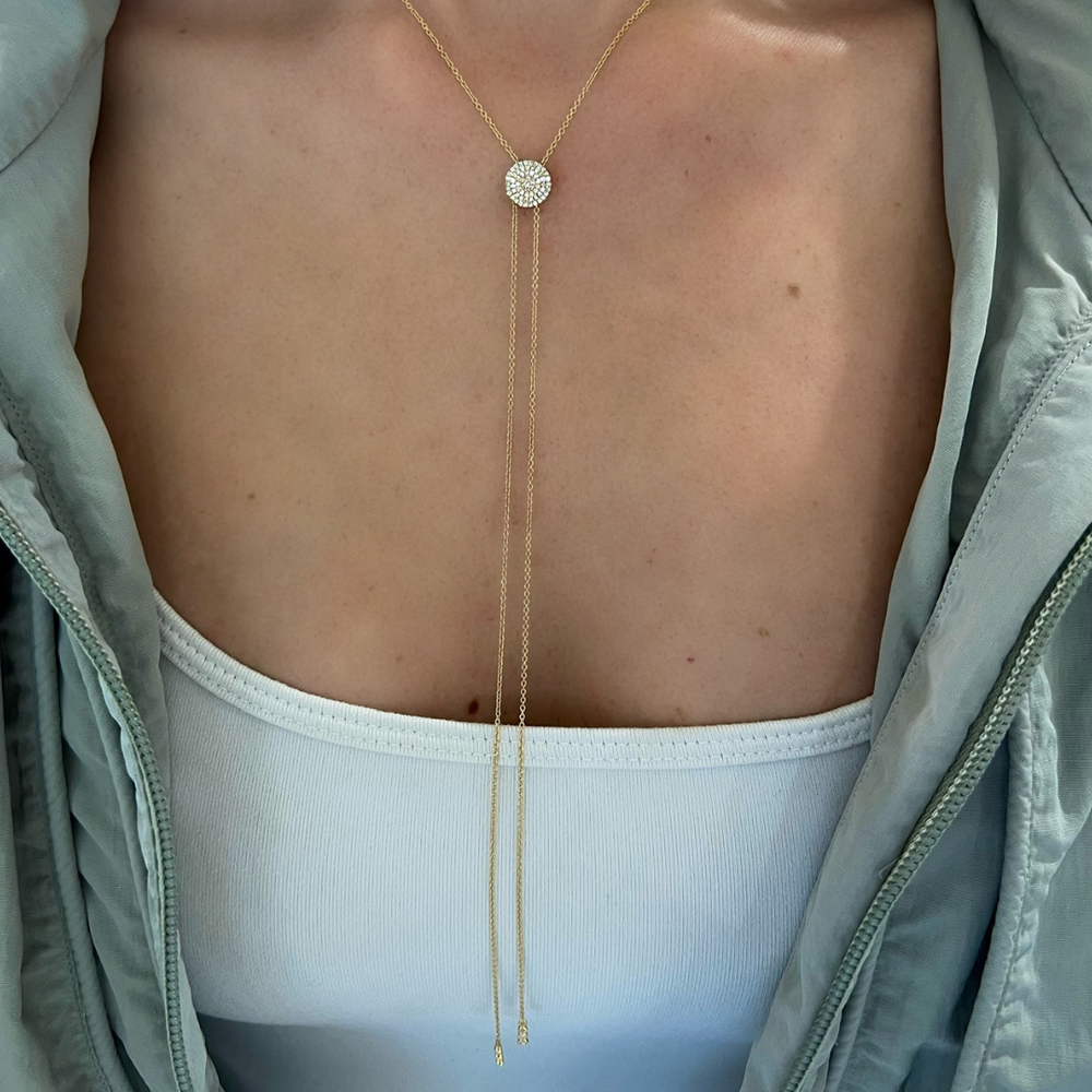 Fluency Necklace | 16 14K Gold Chain with Diamonds by Melanie Casey