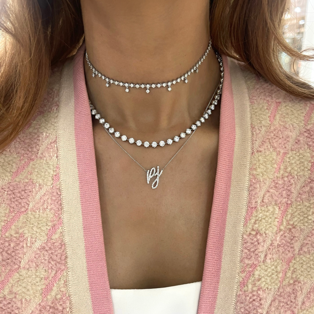 Custom Handwritten Diamond Name Necklace RW Fine Jewelry