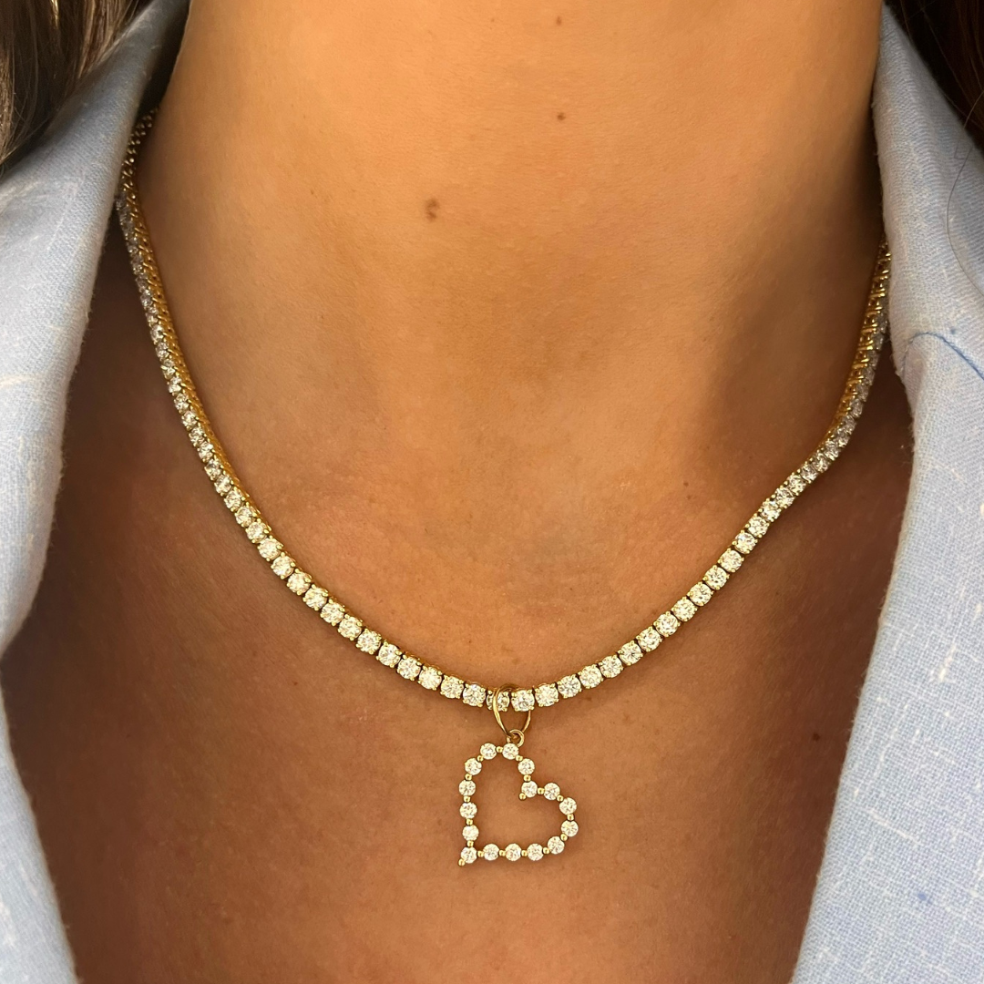 Little Posie Charlie Cloud® Floating Diamond Heart Charm 0.56 ctw