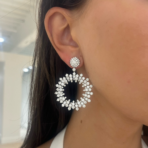 Marseille Diamond Burst Earrings 15.50 ctw