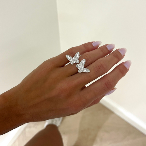 Ophelia Baguette Butterfly Ring