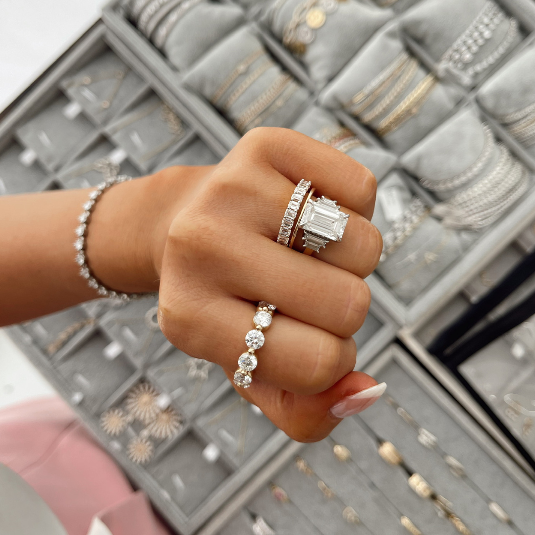 Mens wedding 2025 ring spacer