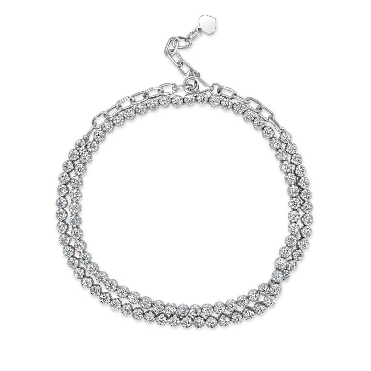 The Scottie Multi-Way Diamond Tennis Bracelet & Tennis Choker Necklace 2 ctw