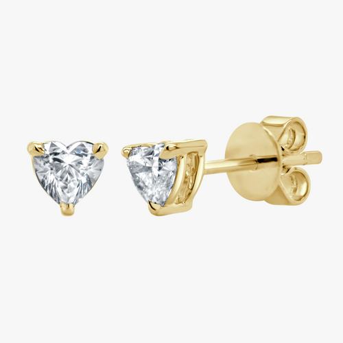 Taytum Heart Diamond Stud Earrings