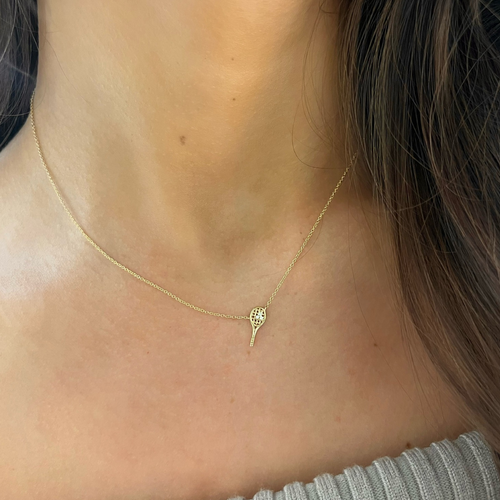 30 Love Tiny Tennis Racquet Necklace