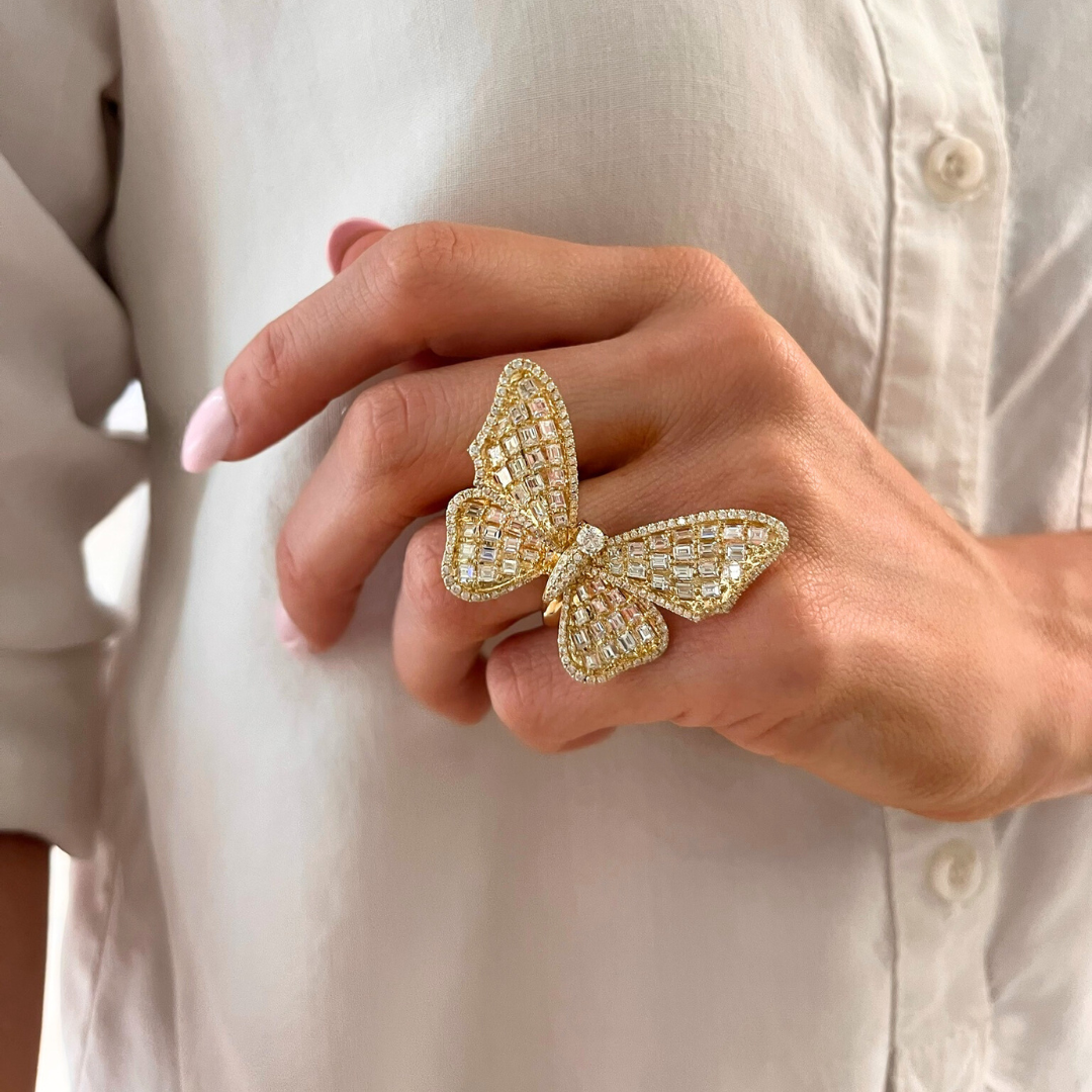 Flutter Paparazzi Gold Ring Flutter Butterfly Paparazzi Flauntable