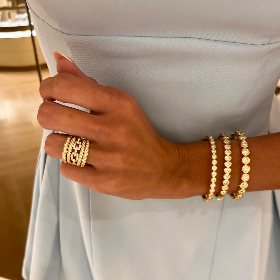 Cori Multi Strand Rope Diamond Ring – RWFJ