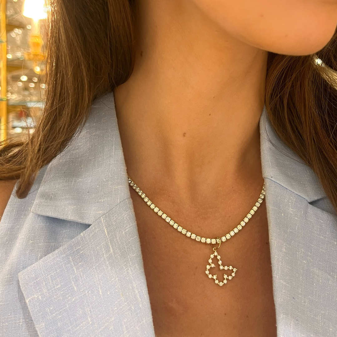 Little Posie Charlie Cloud® Floating Diamond Butterfly Charm 0.70 ctw