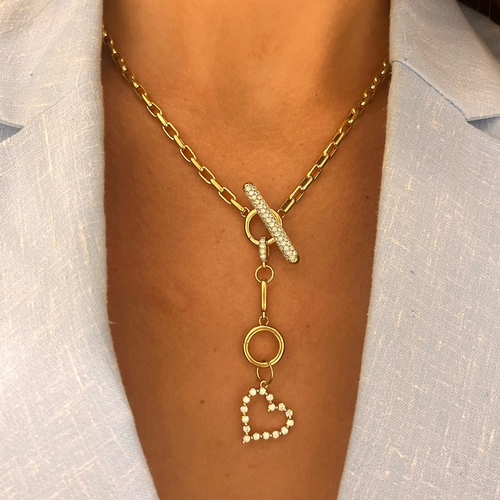 Little Posie Charlie Cloud® Floating Diamond Heart Charm 0.56 ctw
