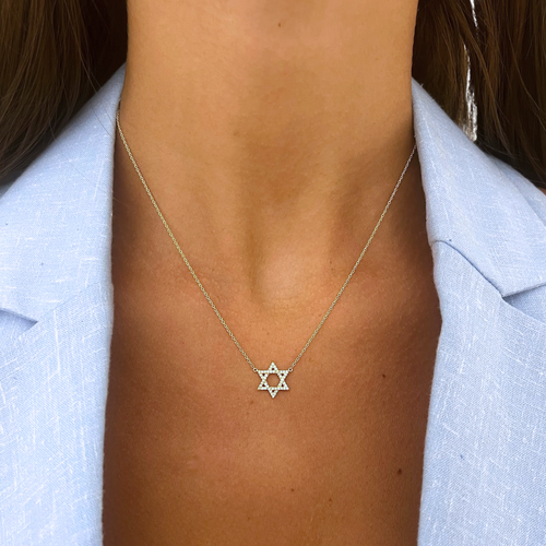 Star of David Diamond Necklace