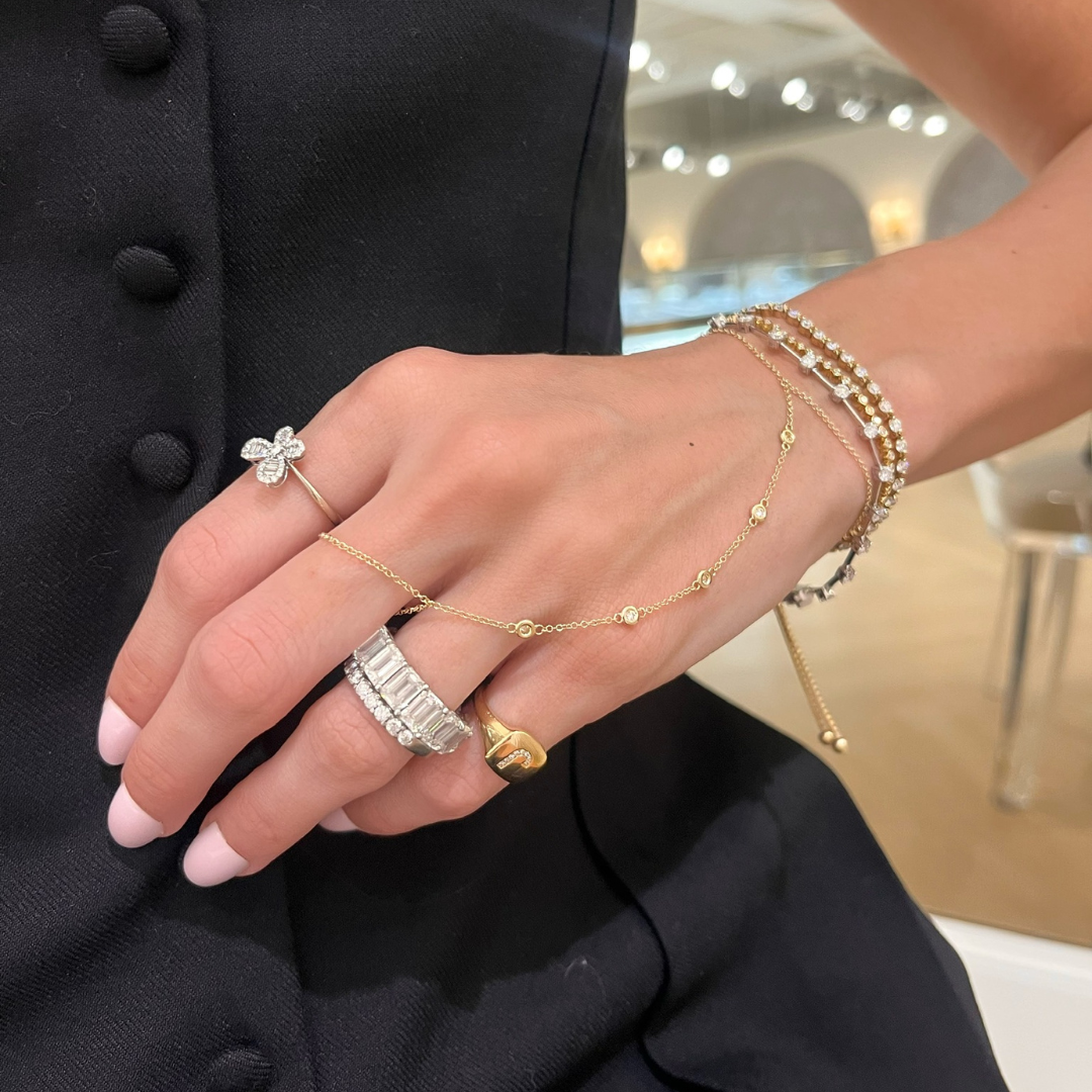 Melville Diamonds By The Yard Hand Chain Bracelet