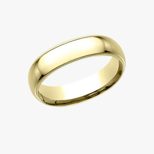 Milgrain Comfort-Fit Wedding Band 6mm