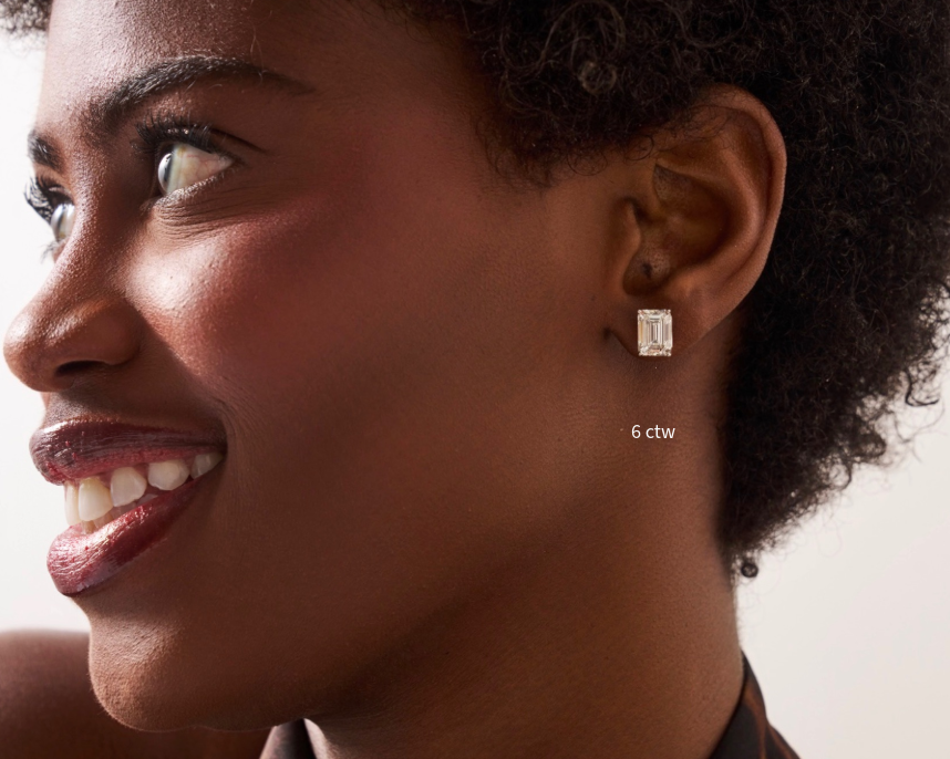 6 ctw emerald stud earrings 